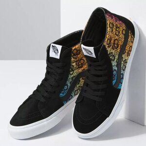Vans Sk8-Hi Dia De Los Muertos in Black Rainbow - sz 8.5
